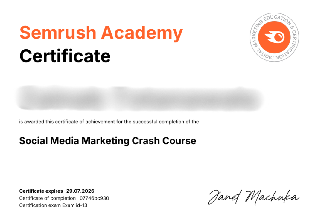 Other Certificate